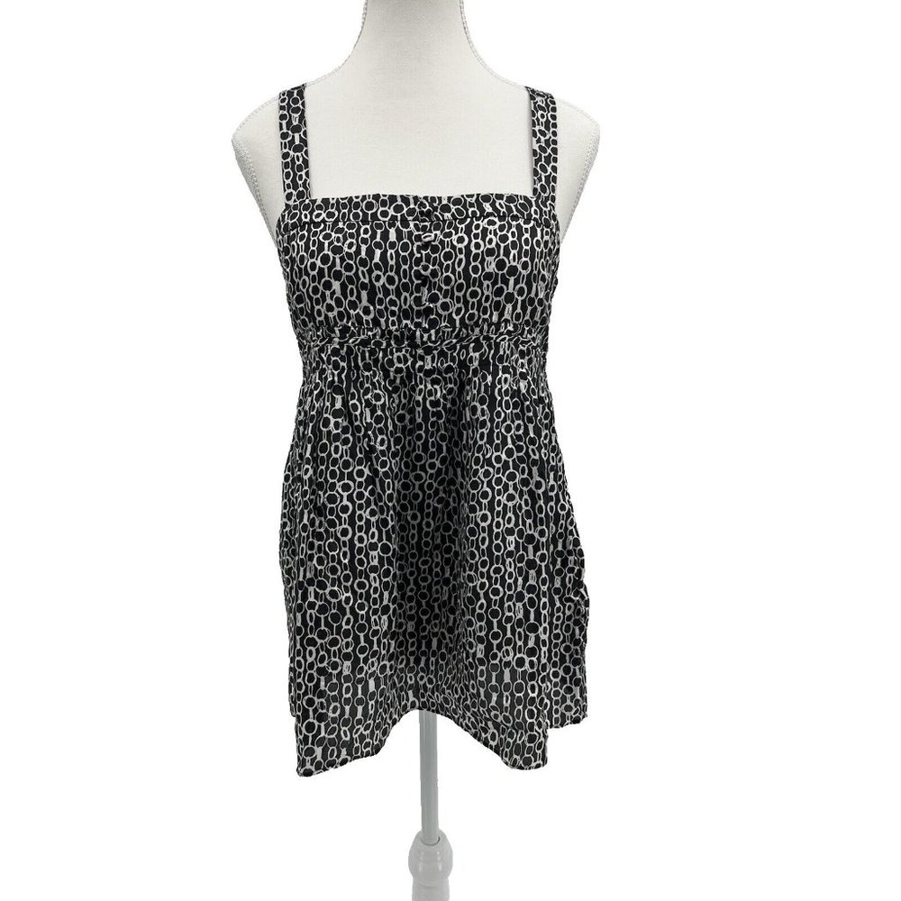 Nwt J. Crew Women's 100% Silk‎ Black  Babydoll Tank Top Shirt Loose Blouse 6